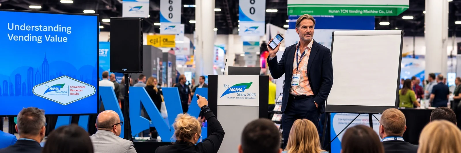 Brandon Brooks presenting Understanding Vending Value at The NAMA Show 2025